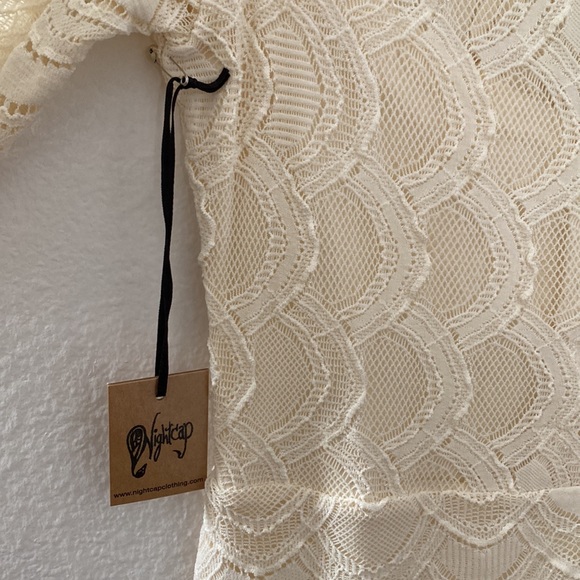 NWT NIGHTCAP lace bodycon dress CREAM Color - Picture 8 of 9